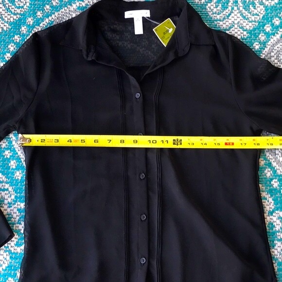 NWT Ambiance Apparel Sheer Blouse - Picture 7 of 9